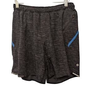 Lululemon Men's Surge Shorts‎ 7" Gray Blue Pockets Techwear Performance Exercise